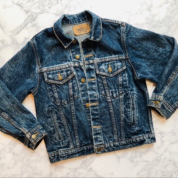 ⭐️Vintage 80s Blue Jean Jacket Acid Wash Denim - Picture 6 of 8